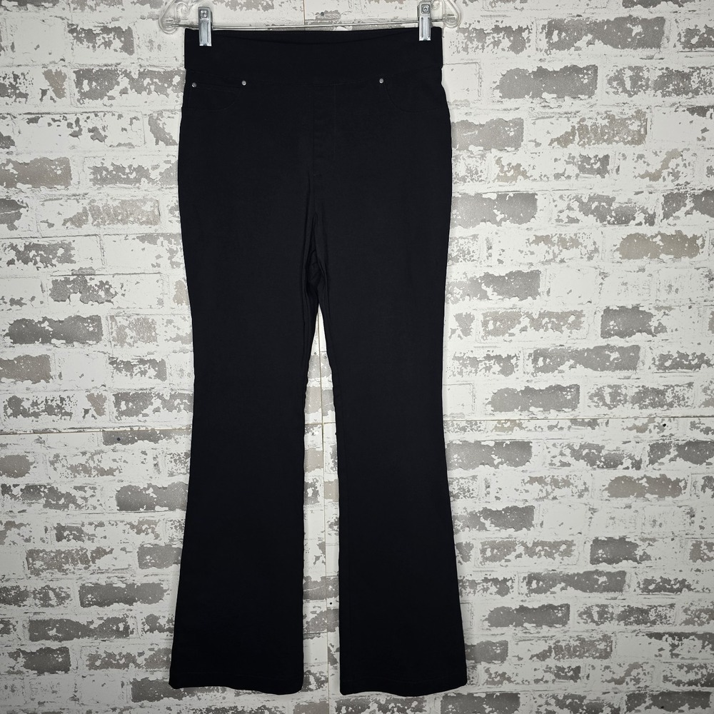 INC International Concepts Pants Womens XS Black Flare Leg Pull On Stretch NEW